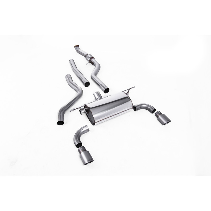 Catback Road Milltek BMW Serie 1 F20-F21 M135i 3.0 Turbo 2012-2016 - sin resonar con silenciador Road - salidas Twin GT90 Titani