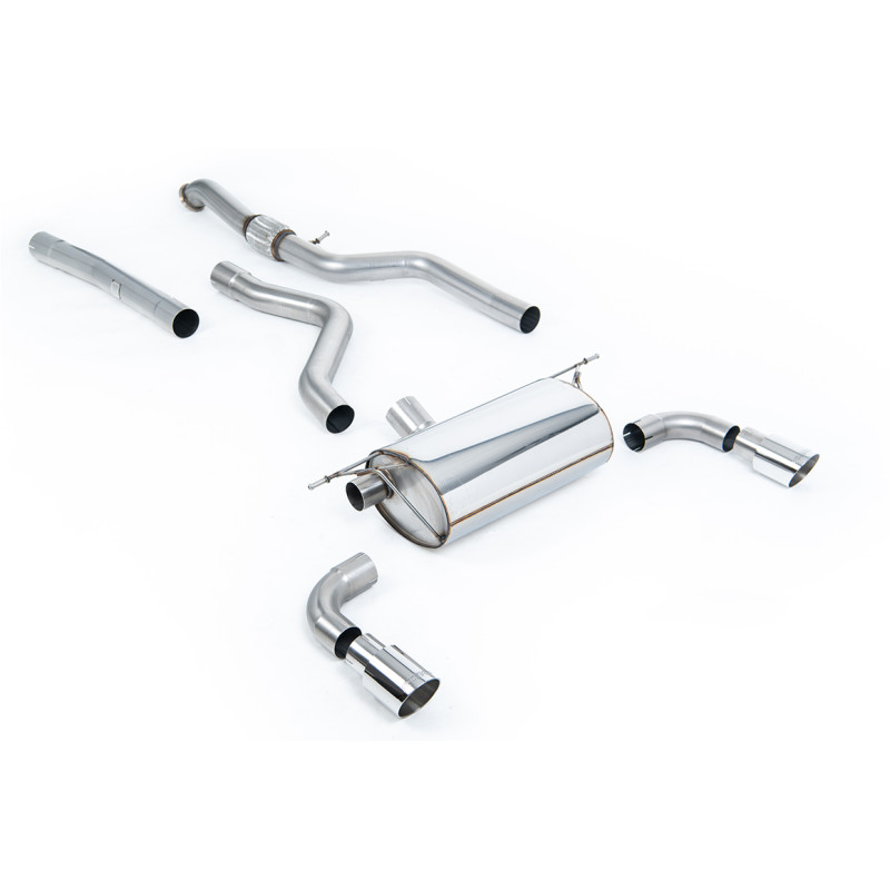 Catback Race Milltek BMW Série 1 F20-F21 M135i 3.0 Turbo 2012-2016 - non résonné avec silencieux Race - sorties Twin GT90 Polies