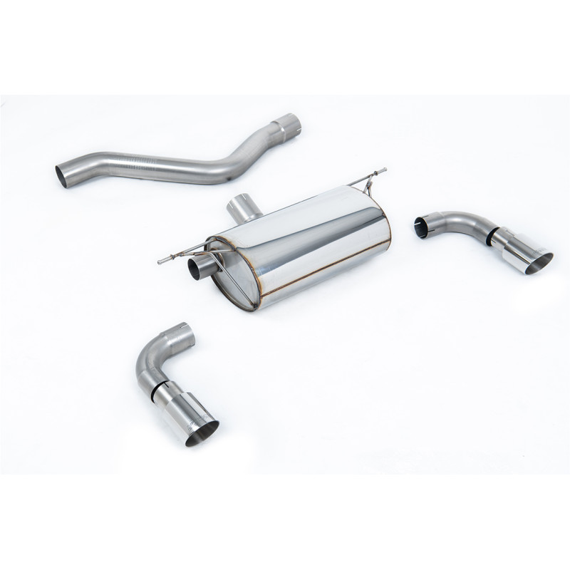 Silencieux arrière Milltek BMW Série 1 F20-F21 M135i 3.0 Turbo 320ch 2012-2016 - silencieux AR Race - sorties GT90 Polies