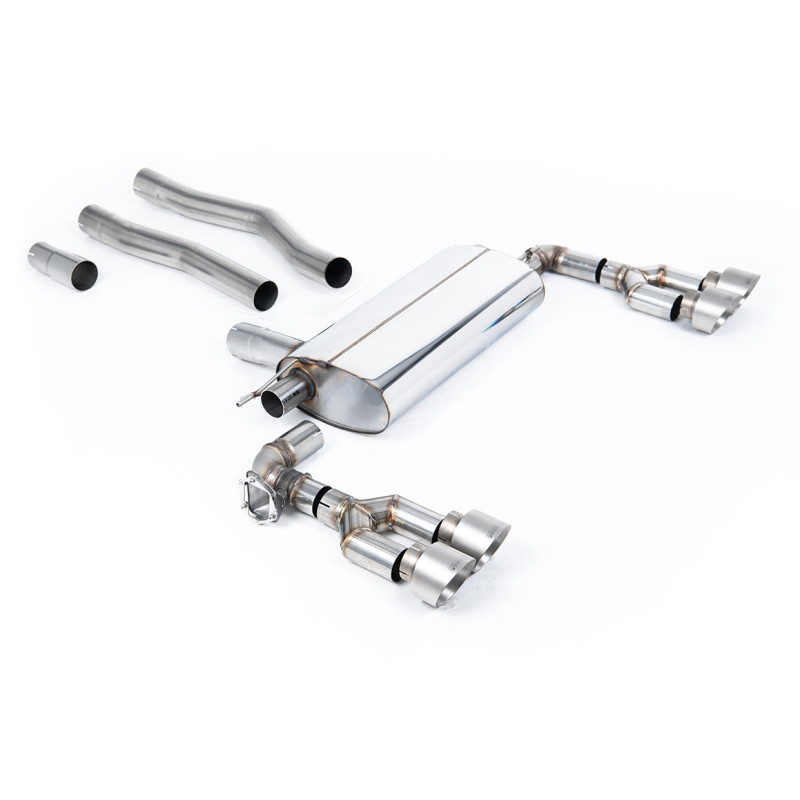 FAP Back Milltek BMW Série 1 F40 128ti 2.0 2021-2024 avec FAP - Maxton x Milltek - non résonné - sorties Quad GT100 Titane