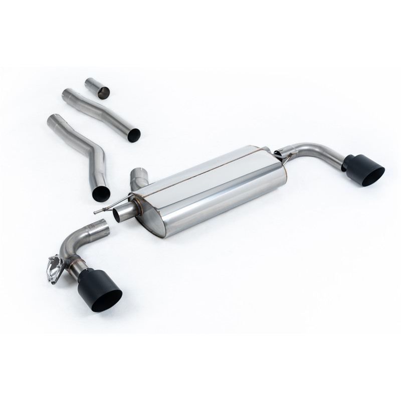 FAP Back Milltek BMW Série 1 F40 128ti 2.0 245-265ch 2021-2024 avec FAP - non résonné - sorties Dual GT115 Cerakote Noir