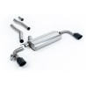 FAP Back Milltek BMW Serie 1 F40 128ti 2.0 245-265CV 2021-2024 con FAP - sin resonador - colas Dual GT115 Cerakote Negro