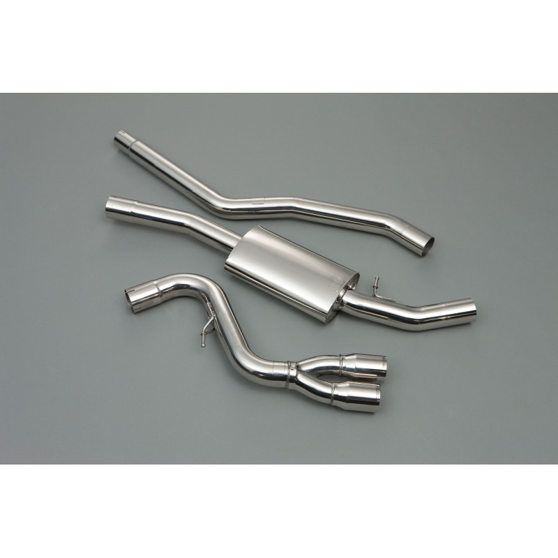 Scarico cat-back Milltek BMW Serie 1 E81, Serie 1 E87 - con silenziatore centrale e senza silenziatore posteriore - terminali Tw