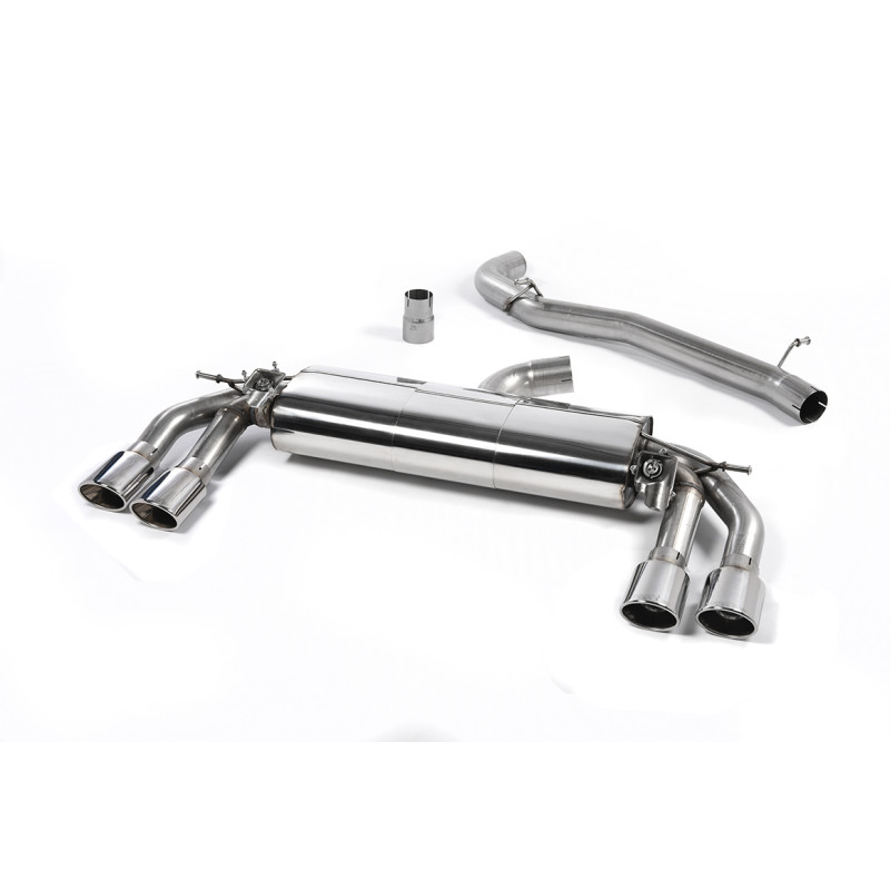 Catback Milltek Audi TT 8S TTS 2.0 TFSI 2015-2023 - no resonado - colas Dual Ovaladas Pulidas