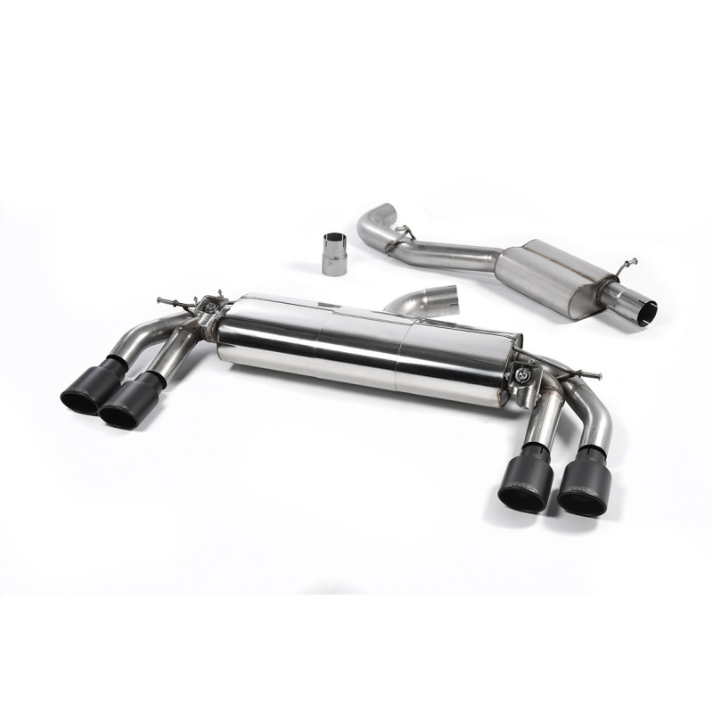 Catback Milltek Audi TT 8S TTS 2.0 TFSI 2015-2023 - Homologué ECE - résonné - sorties Dual Ovales Cerakote Noir