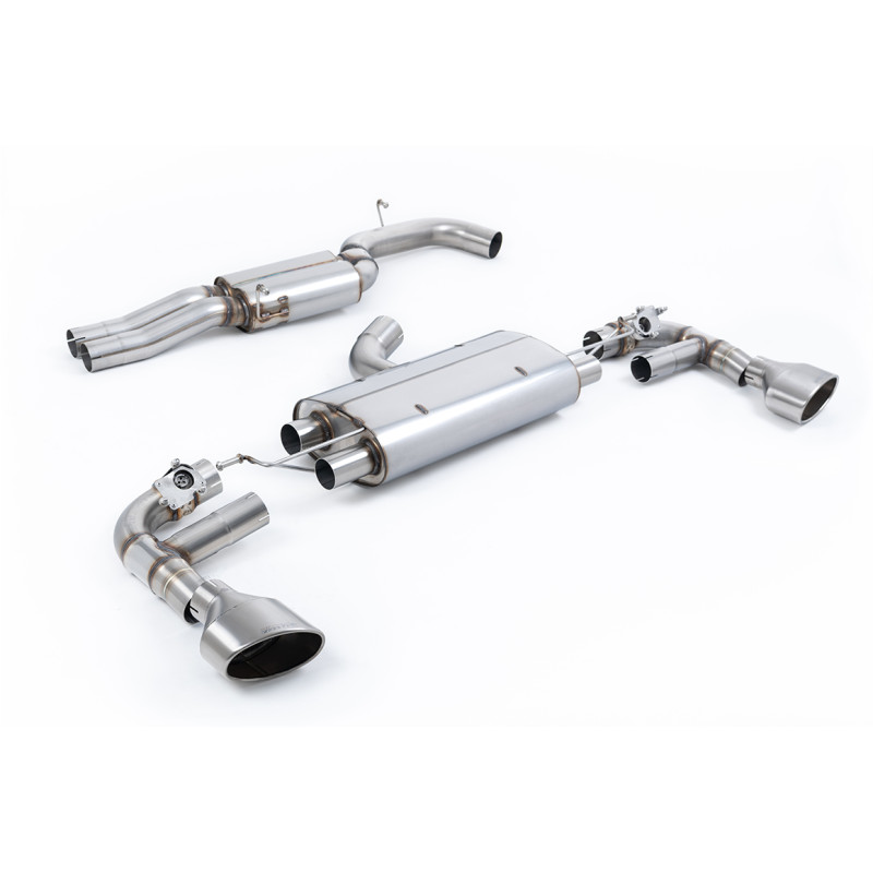 DPF-Back Milltek Audi TT 8S RS 2019-2023 - ECE Homologated - 80 mm Version - Resonated - Dual Oval Titanium Tips