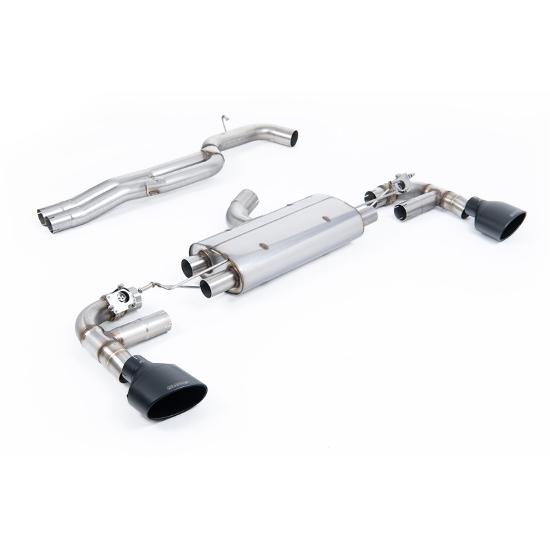 Cat-Back Milltek Audi TT 8S RS 2.5 TFSI 2016-2023 - Version 80 mm - ohne Resonator - Ovalendrohre Cerakote Schwarz