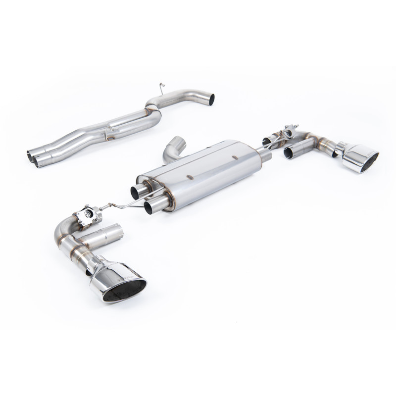 Catback Milltek Audi TT 8S RS 2.5 TFSI 2016-2023 - Version 80 mm - ohne Resonator - Ovale Endrohre Poliert