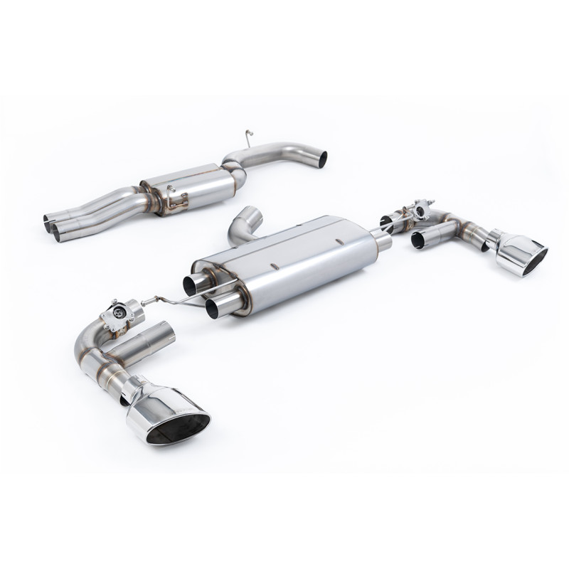 Cat-back Milltek Audi TT 8S RS 2.5 TFSI 2016-2023 - Omologato ECE - Versione 80 mm - risonato - terminali Ovali Lucidati