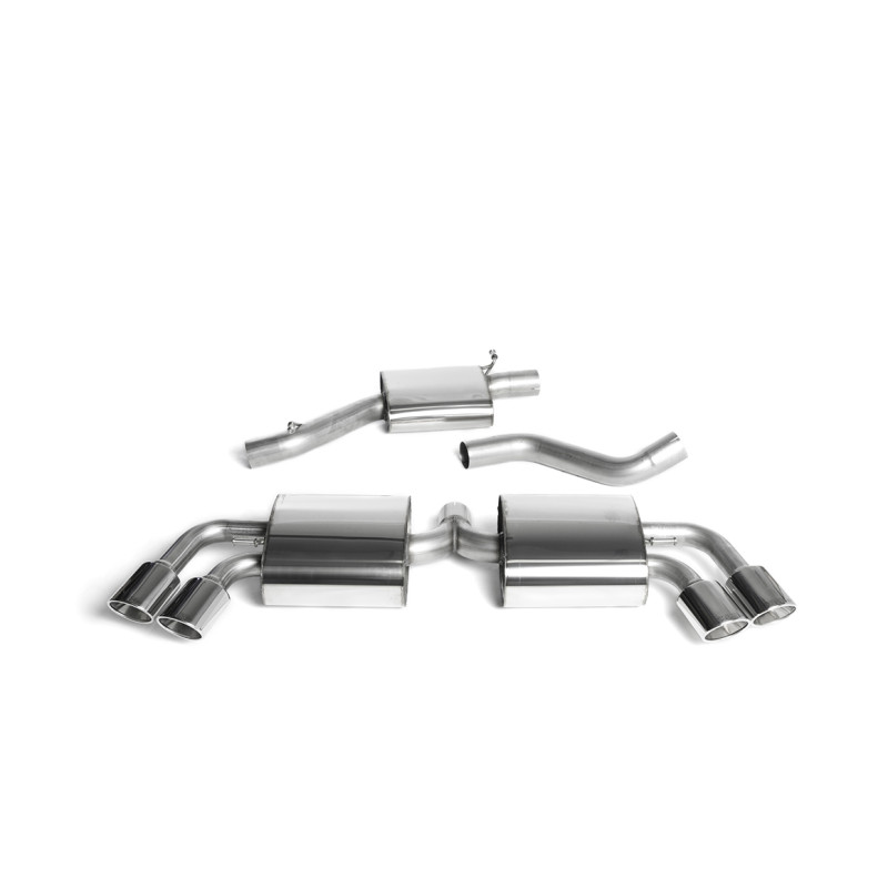 Scarico cat-back Milltek Audi TT 8J TTS 2.0 TFSI 2008-2014 - risonato - terminali Quad lucidati