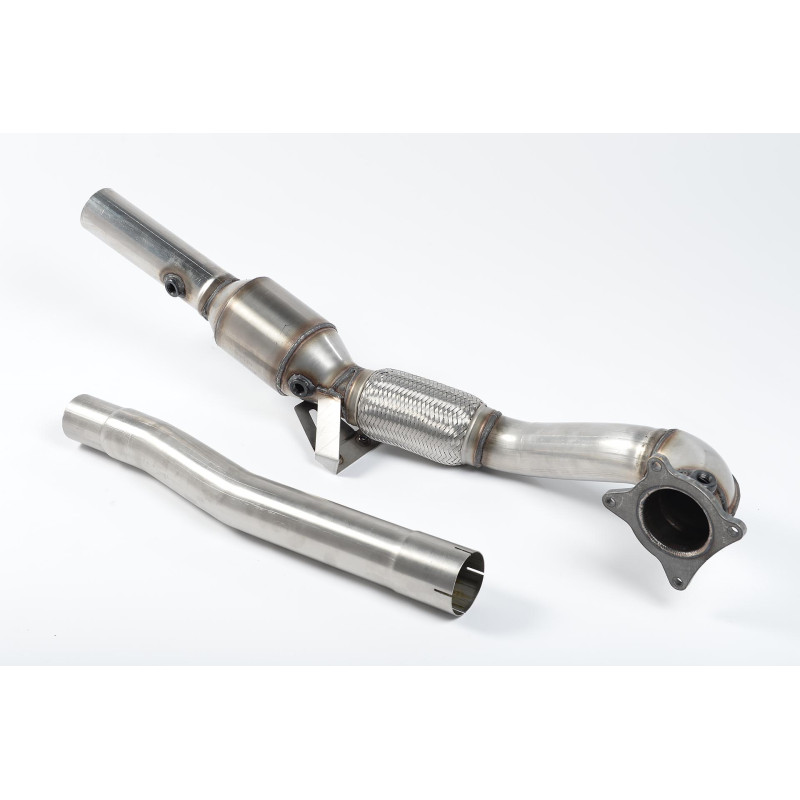 Downpipe de Turbo (V1 / V2) Milltek Audi TT 8J TTS 2.0 TFSI 2008-2014 - (salida de turbo moldeada) con catalizador HJS Hi-Flow 2