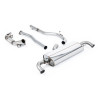 Komplettanlage Race Milltek Audi TT 8J RS 2.5 TFSI 2009-2014 - mit Downpipe 100mm Kat-Ersatzrohr - Original-Endrohre