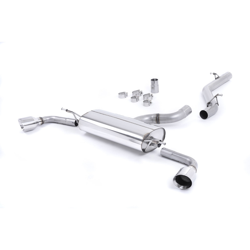 Catback Milltek Audi TT 8J 3.2 V6 2006-2010 - non résonné - sorties Dual GT100 Polies
