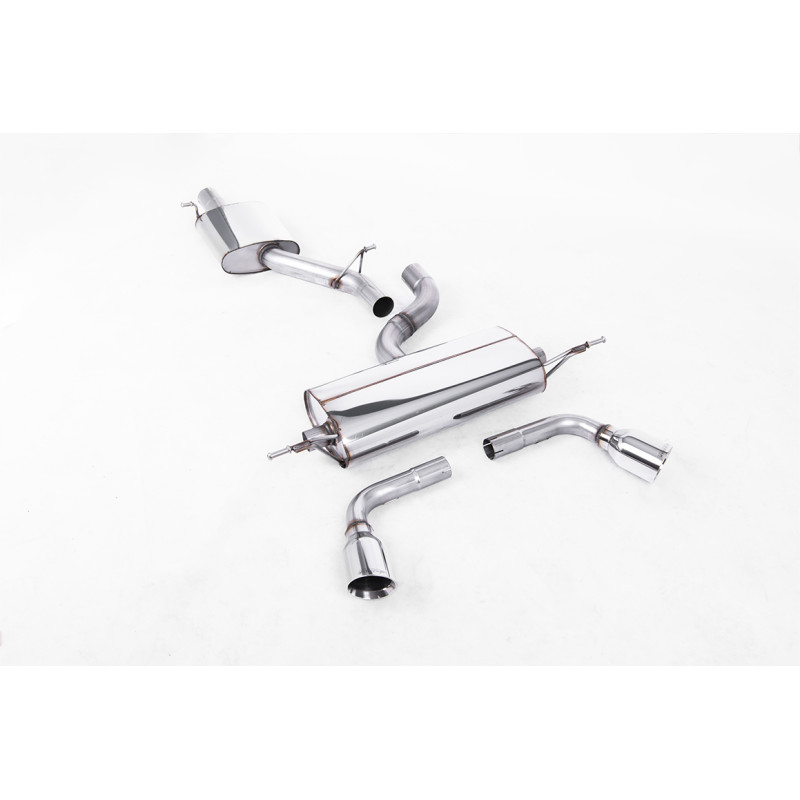Catback Milltek Audi TT 8J 3.2 V6 2006-2010 - résonné - sorties Dual GT100 Polies