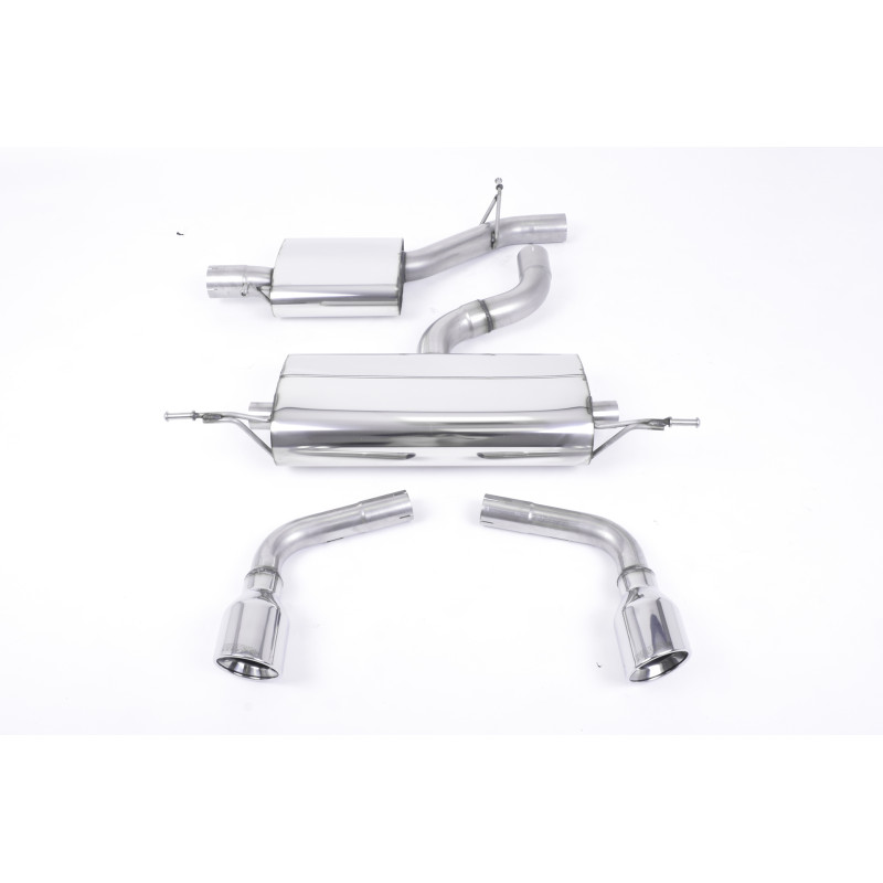 Catback Milltek Audi TT 8J 3.2 V6 2006-2010 - résonné - sorties Dual Jet-100 Polies