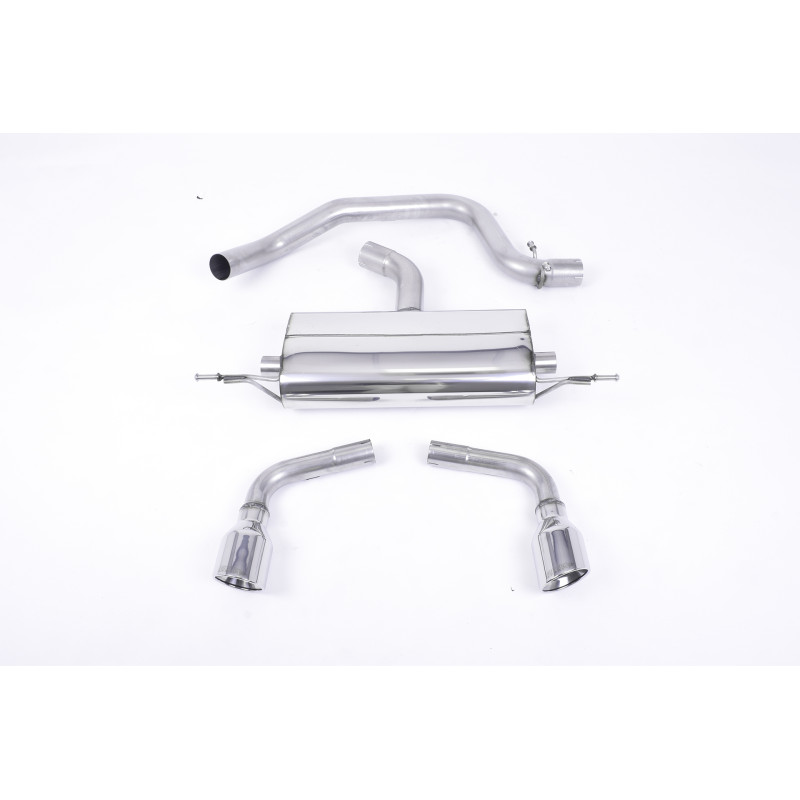 Scarico cat-back Milltek Audi TT 8J 2.0 TFSI 2006-2011 - Omologato ECE - non risonato - terminali Dual Jet-100 lucidi