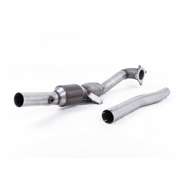Turbo Downpipe (V1 / V2) Milltek Audi TT 8J 2.0 TFSI 2006-2011 - (cast turbo outlet) with HJS Hi-Flow 200 CPSI Cat