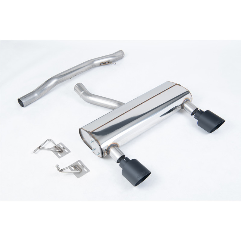 Cat-Back Milltek Audi TT 8N 3.2 V6 2003-2006, Non-Resonated, Dual GT115 Cerakote Black Tips