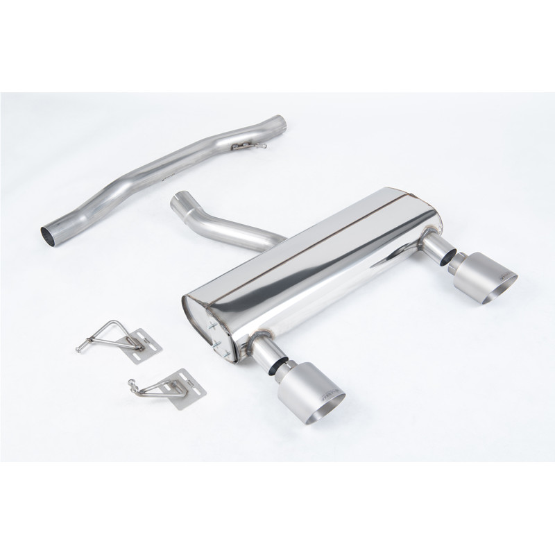 Cat-Back Milltek Audi TT 8N 3.2 V6 2003-2006 - ohne Resonator - Doppelendrohre GT115 Titan