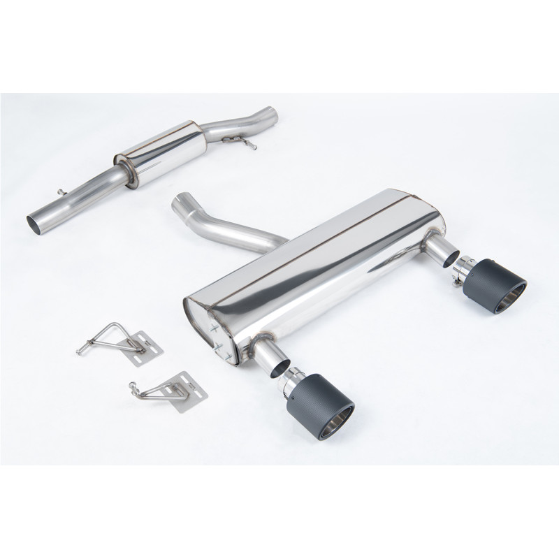 Cat-Back-Anlage Milltek Audi TT 8N 3.2 V6 2003-2006, resoniert, Dual Jet-115 Endrohre Carbon