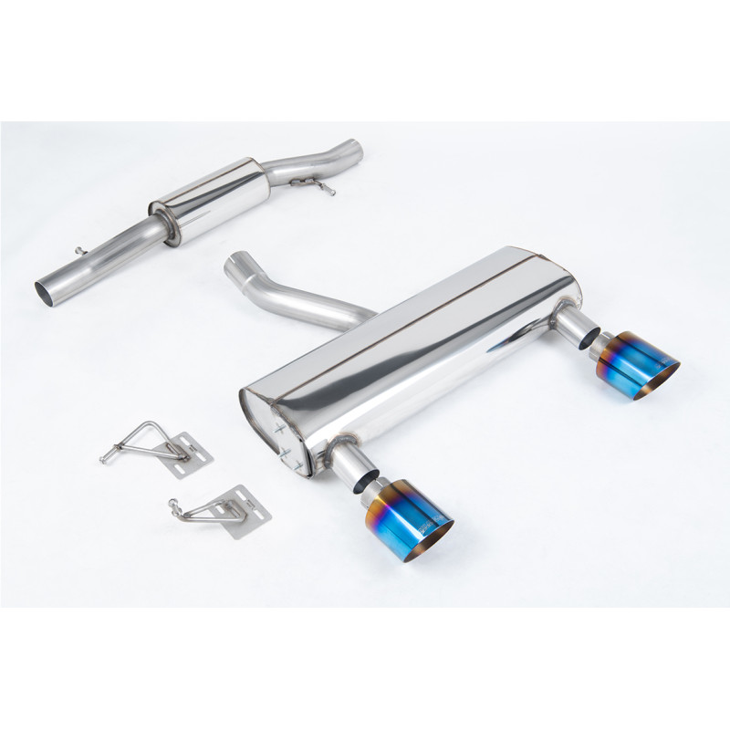 Catback Milltek Audi TT 8N 3.2 V6 2003-2006 - resonado - colas Dual GT115 titanio azulado