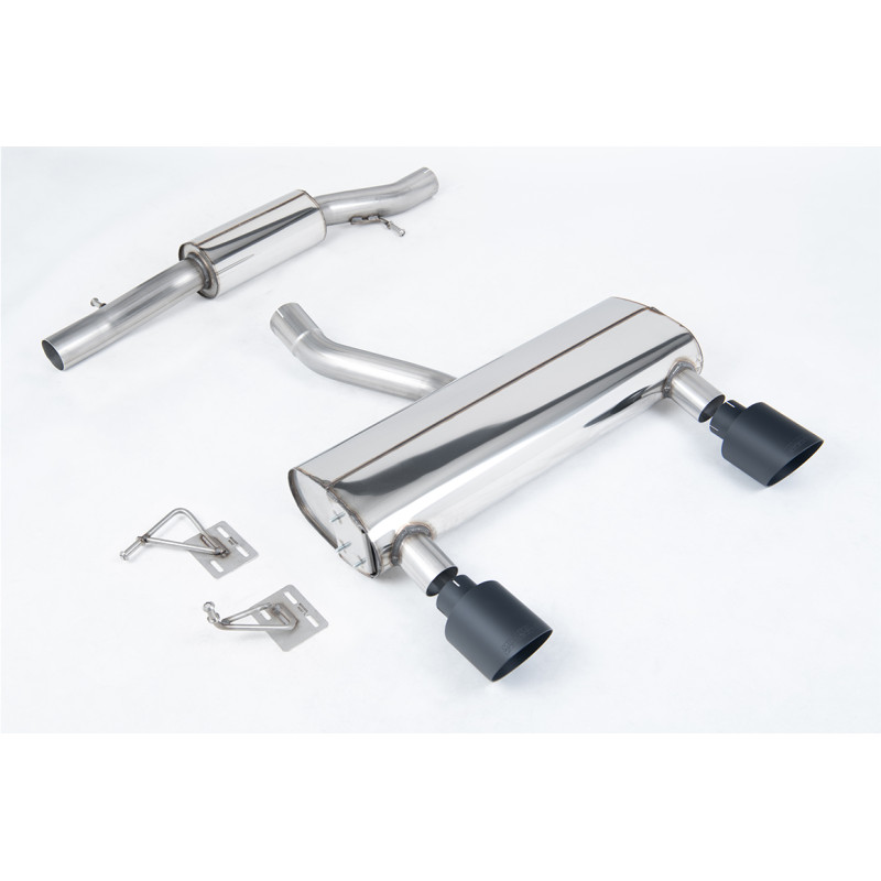 Catback Milltek Audi TT 8N 3.2 V6 2003-2006 - risonato - terminali Dual GT115 Cerakote Nero