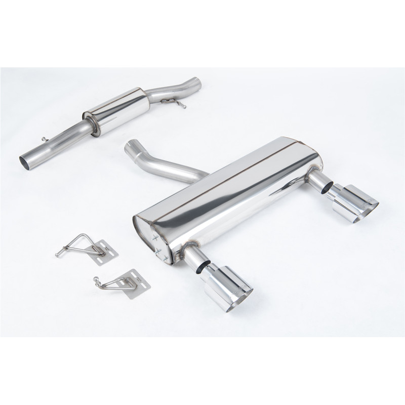 Escape cat-back Milltek Audi TT 8N 3.2 V6 2003-2006 - resonado - colas Dual GT115 pulidas
