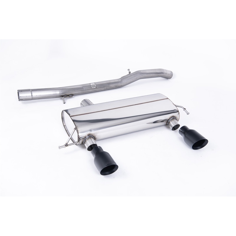 Catback Race 76.2 Milltek Audi TT 8N 1.8T 180-225ch 1998-2006 - non résonné - sorties Dual GT100 Noir