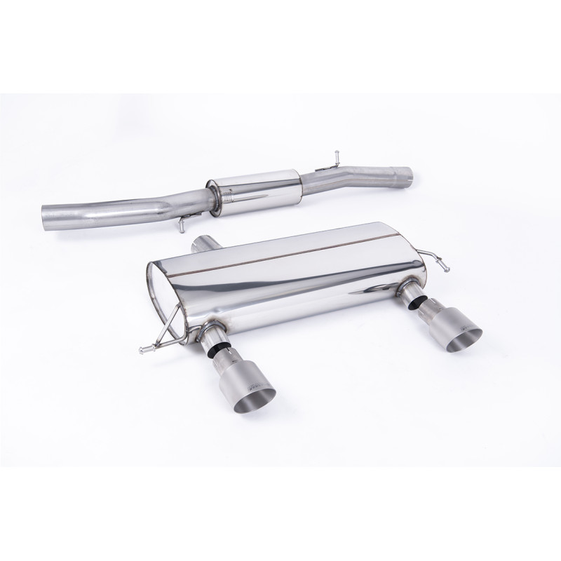 Catback Race 76.2 Milltek Audi TT 8N 1.8T 180-225hp 1998-2006, resonated, Dual GT100 Titanium outlets