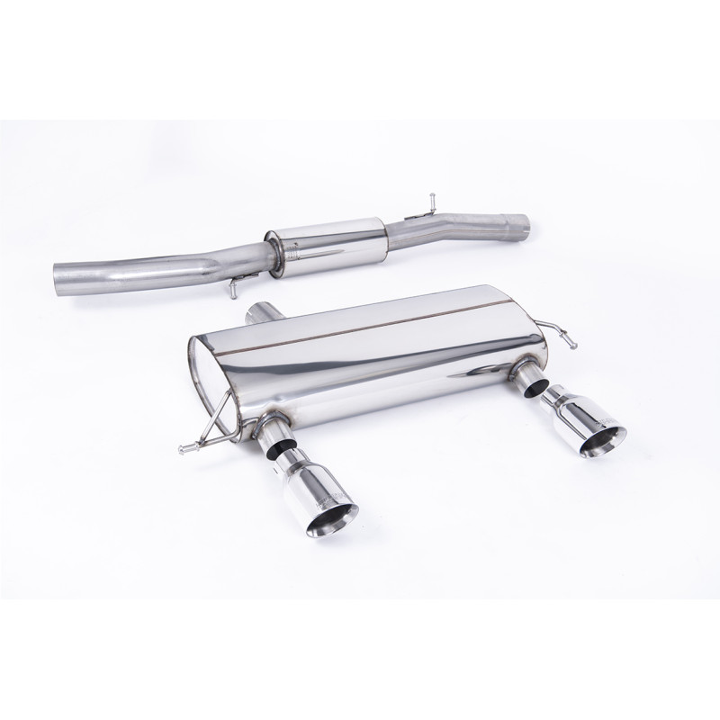 Escape Cat-back Race 76.2 Milltek Audi TT 8N 1.8T 180-225 CV 1998-2006 - resonado - colas Dual GT100 pulidas