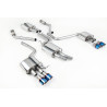 Cat-Back-Anlage Milltek Audi SQ5 8R 2013-2016 - mit Vorschalldämpfer, resoniert - Quad GT100 Endrohre Titan blau angelaufen