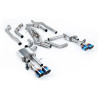 DPF-Back Milltek Audi S8 D5 - Ohne Vorschalldämpfer und mit Active-Mittelteil - Quad-Endrohre GT115 Titan blau angelaufen