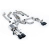 DPF Back Milltek Audi S8 D5 - No Primary Mufflers and Active Center Section - Quad GT115 Cerakote Black