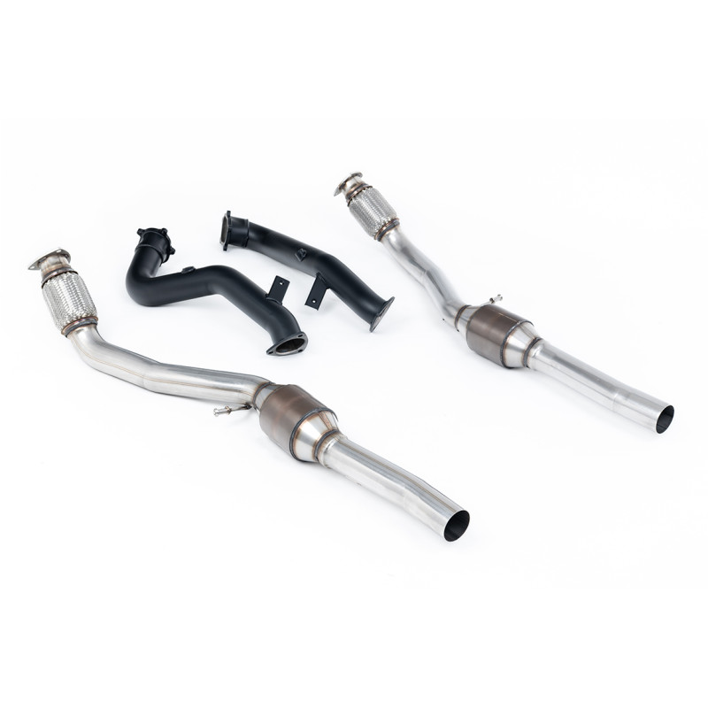 Downpipe de turbo 76mm Milltek Audi S8 D4 4.0 TFSI 2013-2018 - 76 mm con catalizadores Highflow