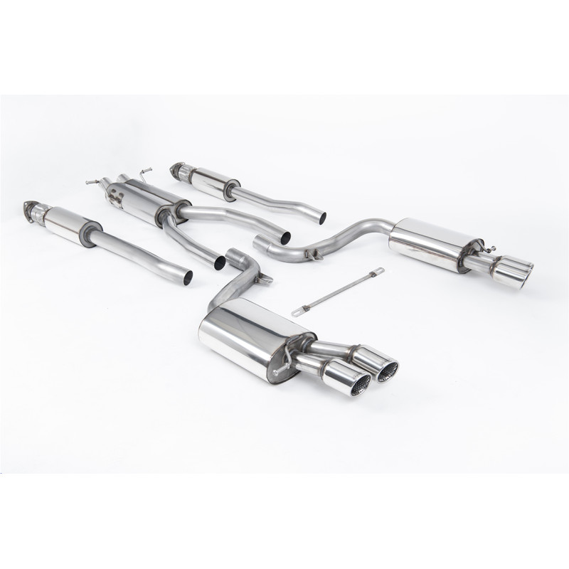 Scarico cat-back Milltek Audi S6 C6 5.2 V10 FSI 2006-2012 - Omologato ECE - con silenziatore primario, risonato - terminali Quad