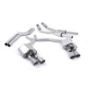 Catback Milltek Audi S6 C7 2012-2018, S7 4G 2012-2018 - Avec silencieux primaires et non résonné - sorties Quad GT100 Titane