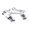 Catback Milltek Audi S6 C7 2012-2018, S7 4G 2012-2018 - avec silencieux primaire, résonné - sorties Quad GT100 Titane