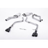 Catback Race Milltek Audi S5 8T - con silenciador primario, resonado + bypass silenciador TR - salidas Quad GT80 Cerakote Negro