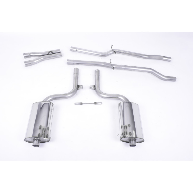Escape cat-back Milltek Audi S4 B6 4.2 V8 2003-2005 - no resonado - salidas Dual Jet-100 pulidas