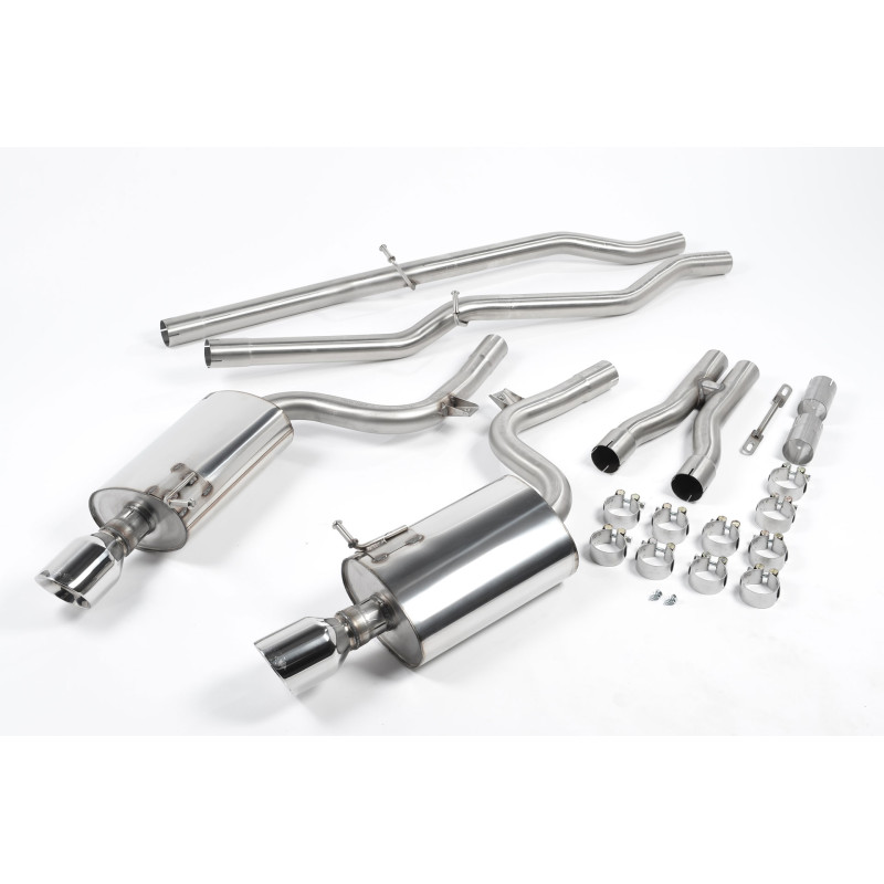 Catback Milltek Audi S4 B6 4.2 V8 2003-2005 - non résonné - sorties Dual GT100 Polies