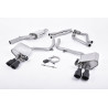 Catback Valve Sonic Milltek Audi S4 B8.5, S5 8T - Version Valve Sonic - résonné + silencieux AR à - sorties Quad GT100 Noir