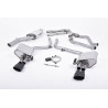 Catback Valve Sonic Milltek Audi S4 B8, S5 8T - Version Valve Sonic - résonné + silencieux - sorties Dual Ovales Cerakote Noir