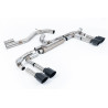 DPF Back Milltek Audi S3 8Y - Race Version (Race rear muffler) - 80 mm - non-resonated - Quad GT115 Cerakote Black - Sedan