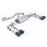 FAP Back Milltek Audi S3 8Y 2.0 TFSI 2020-2025 avec FAP - Version 80 mm - non résonné - sorties Quad Jet-115 Carbone - Berline