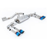 DPF Back Milltek Audi S3 8Y 2020-2025 - Versione 80 mm - non risonato - uscite Quad GT115 Titanio blu - Berlina
