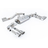 DPF Back Milltek Audi S3 8Y 2.0 TFSI 2020-2025 con DPF - Versione 80 mm - non risonato - uscite Quad GT115 Lucidate - Berlina