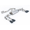 FAP Back Milltek Audi S3 8Y 2020-2025 - Version 80 mm - non résonné - sorties Quad Ovales Cerakote Noir - Berline