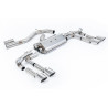 FAP Back Milltek Audi S3 8Y 2.0 TFSI 2020-2025 mit DPF - Version 80 mm - ohne Resonator - Quad Ovale Polierte Endrohre - Limousi