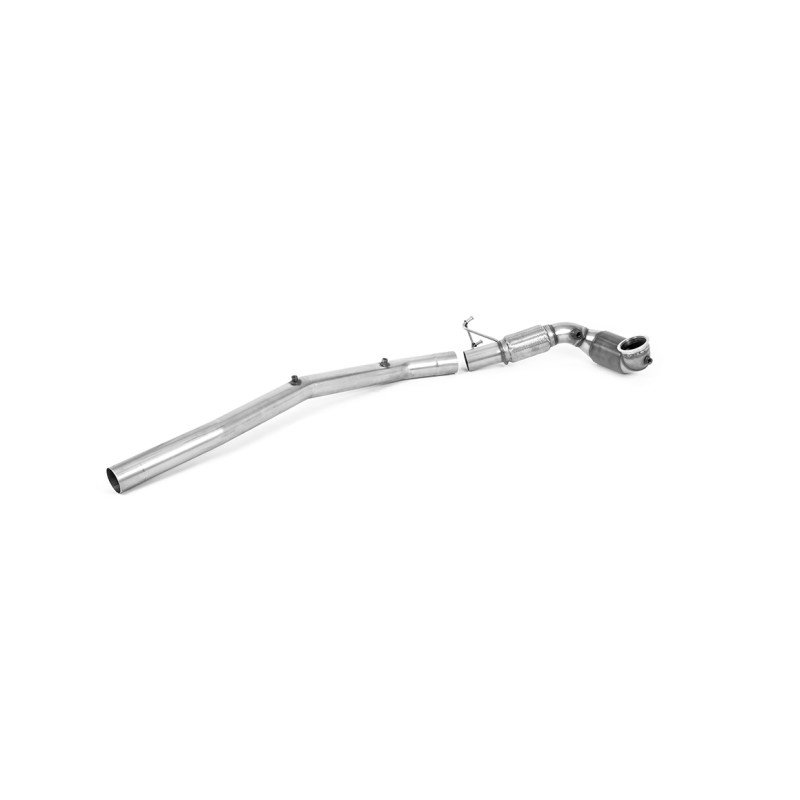 Downpipe de Turbo 94mm Milltek Audi S3 8Y 2020-2025 / VW Golf Mk8 R 2021-2025 - con cat. deportivo Hi-Flow HJS 200 CPSI + Anulac