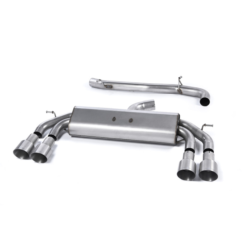 Escape cat-back Milltek Audi S3 8V-8V2 2.0 TFSI 2013-2018 sin FAP - no resonado - salidas Quad GT100 Titanio
